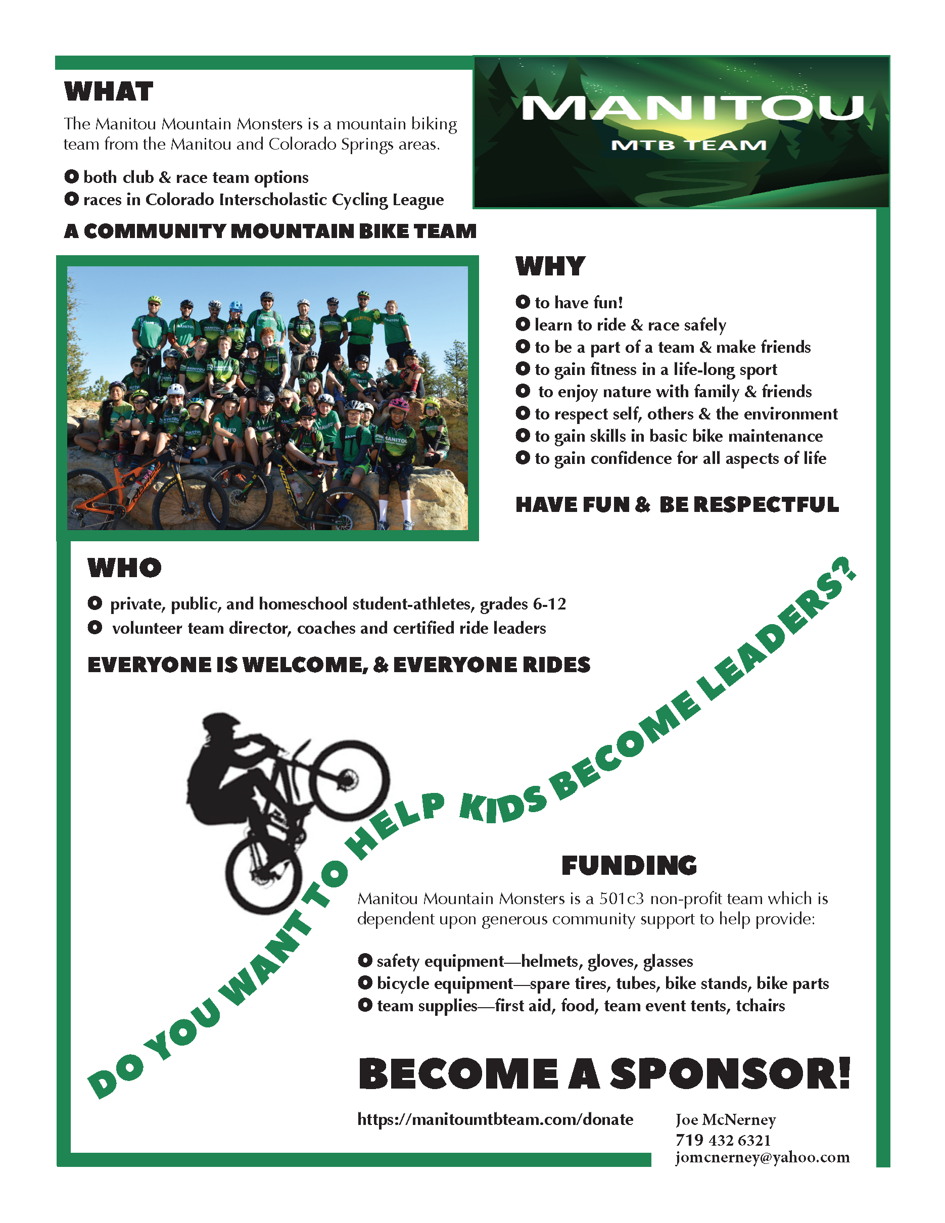 Sponsorship flyer